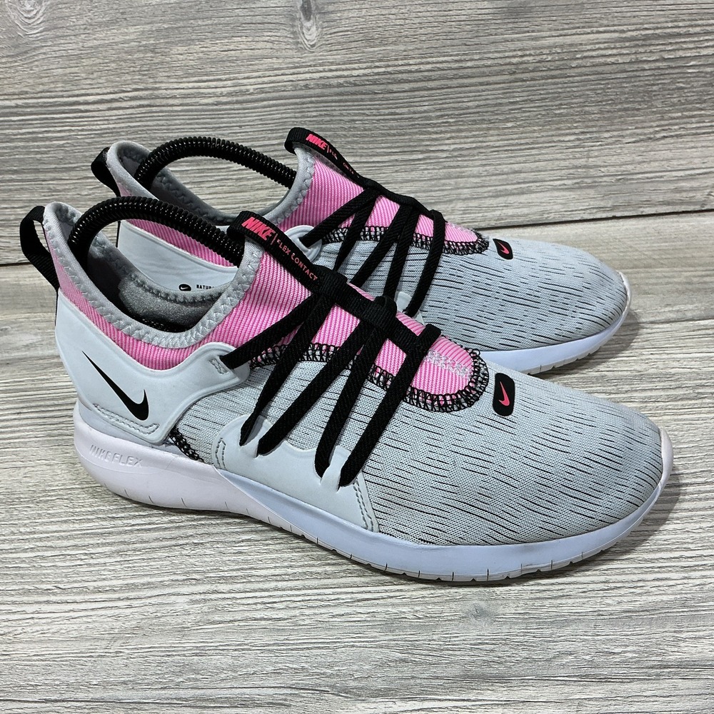 Nike Flex Contact 3 AQ7488-400 Gray Running Shoes Sneakers Women's Size 7.5